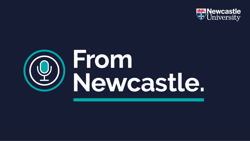 From Newcastle next to an icon for a radio microphone